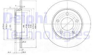 Delphi Tarcza hamulcowa BG4025C BG4025C