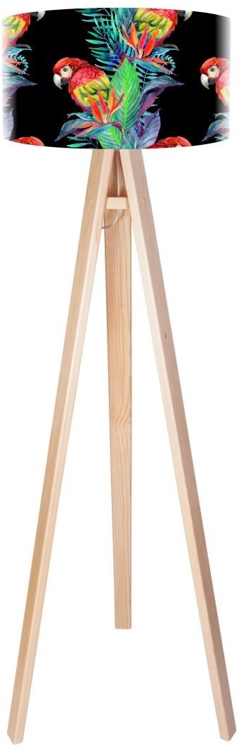 Macodesign Lampa podłogowa Egzotyczna papuga tripod-foto-415p, 60 W