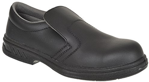 Steelite portwest steelite Slip on Safety Shoe S2, męskie buty do bezpiecznego, czarny FW81BKR36