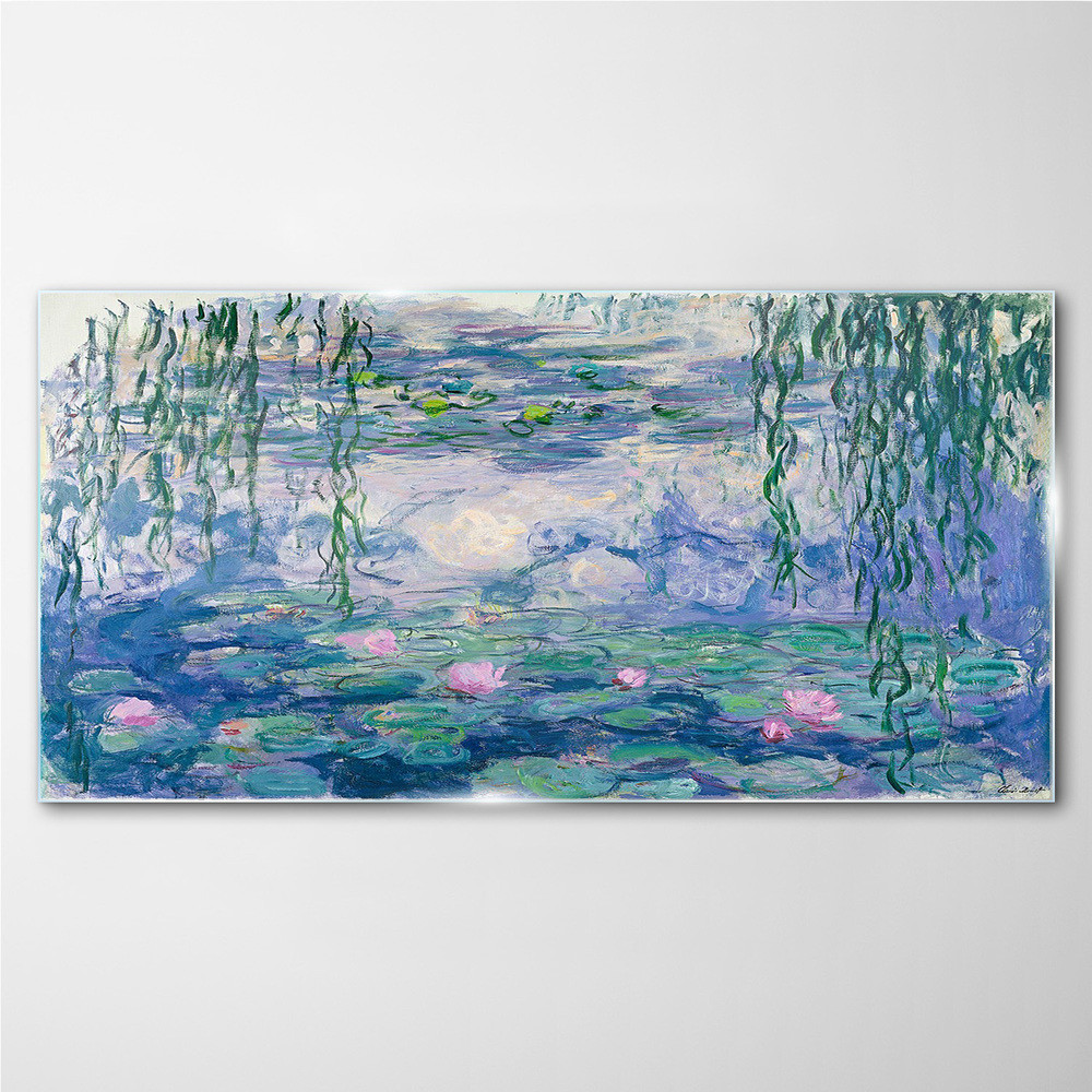 PL Coloray Obraz Szklany Woda lilie Monet 100x50cm