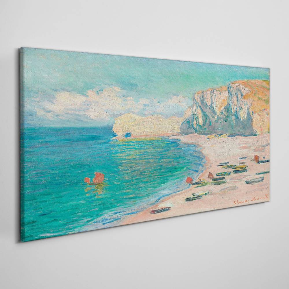PL Coloray Obraz na Płótnie Plaża Falaise dAmont Monet 120x60cm
