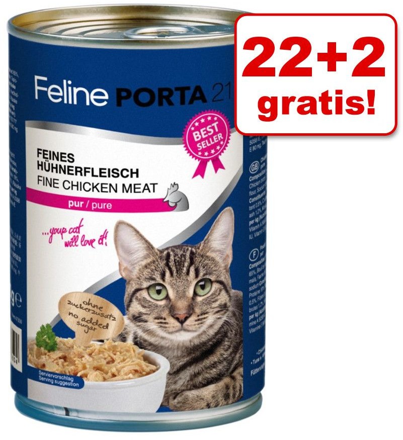 Porta 21 Korzystny zestaw Feline 12 x 400 g - Kurczak w sosie własnym