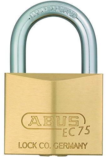 Abus EC 75 26403 0 kłódka wisząca, mosiężna, na klucz dwustronny 26403