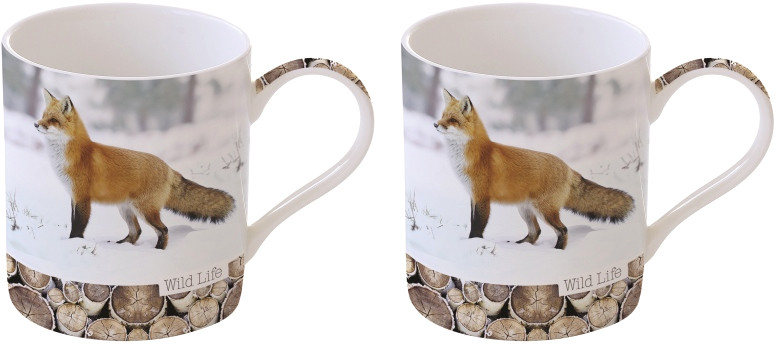 Nuova Cer R2S Zestaw 2 kubków w kolorowym opakowaniu 350 ml R2S Wild Life lis 283 WLRF