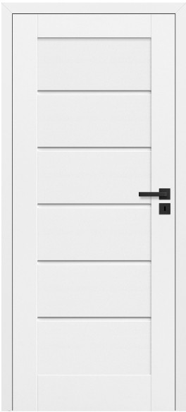 Drzwi bezprzylgowe pełne Toreno 80 lewe kredowo-białe