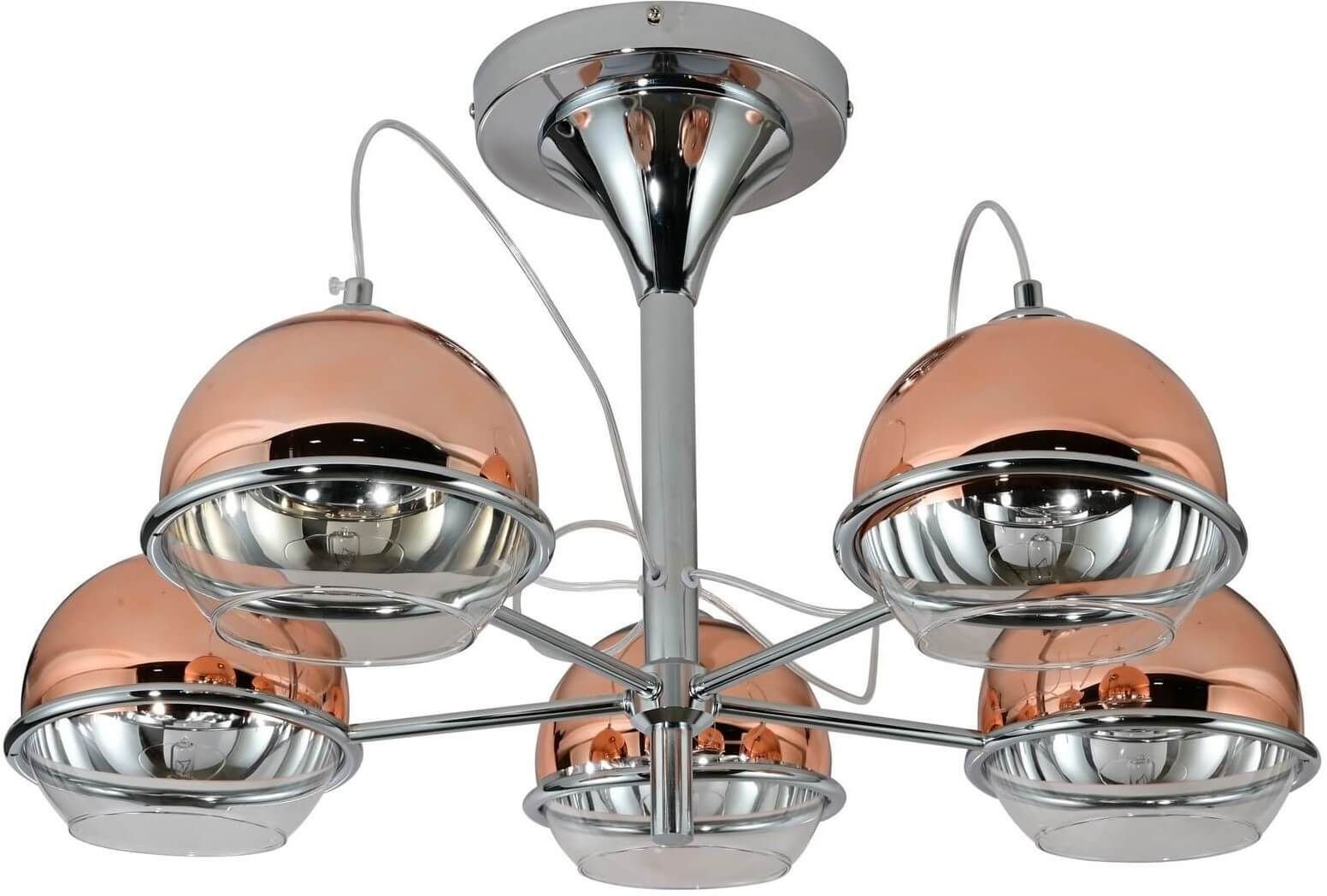 Lumina Deco Deco Veroni lampa sufitowa 5 różowe złoto chrom LDC 1029-5 R.GD Deco LDC 1029-5 (R.GD)