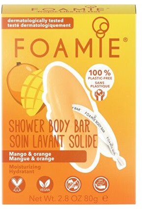 Foamie Nawilżający prysznicmydło Tropik jak gorąco z mango iOrange Shower Body Bar) prysznic) 80 g