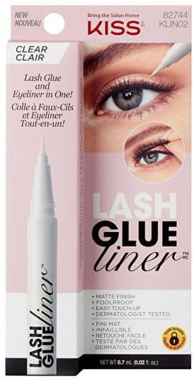 KISS Klej do rzęs z eyelinerem Lash Glue Liner Clear 0,7 ml