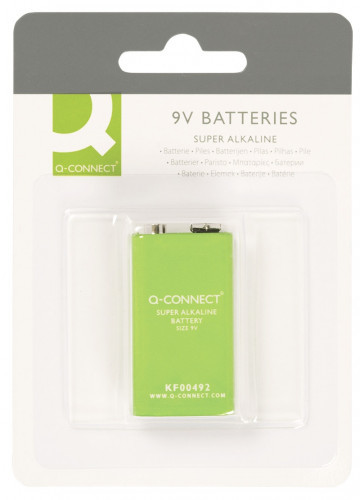 Q-CONNECT Baterie super-alkaliczne E-Block, LR61, 9V KF00492