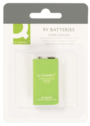 Q-CONNECT Baterie super-alkaliczne E-Block, LR61, 9V KF00492