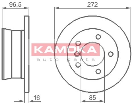 KAMOKA Tarcza hamulcowa 1031864