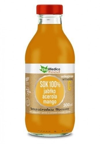 EkaMedica Producent niezdefiniowany SOK 100% jabłko acerola mango 300ml-suplemet diety