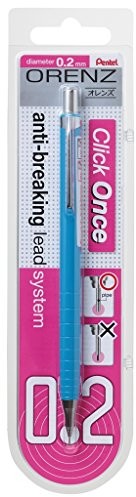 Pentel orenz ołówek mechaniczny, 100% odporne na pękanie, na gorąco, jasnoniebieski 0.2mm XPP502-SX