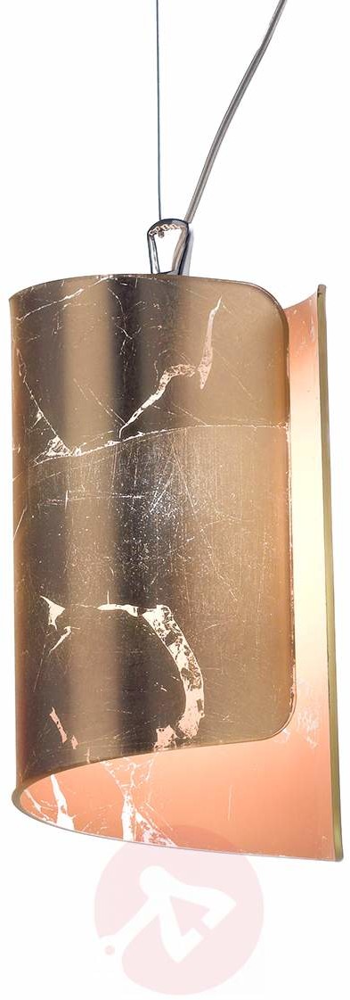 Selene Atrakcyjna lampa wisząca Papiro złota