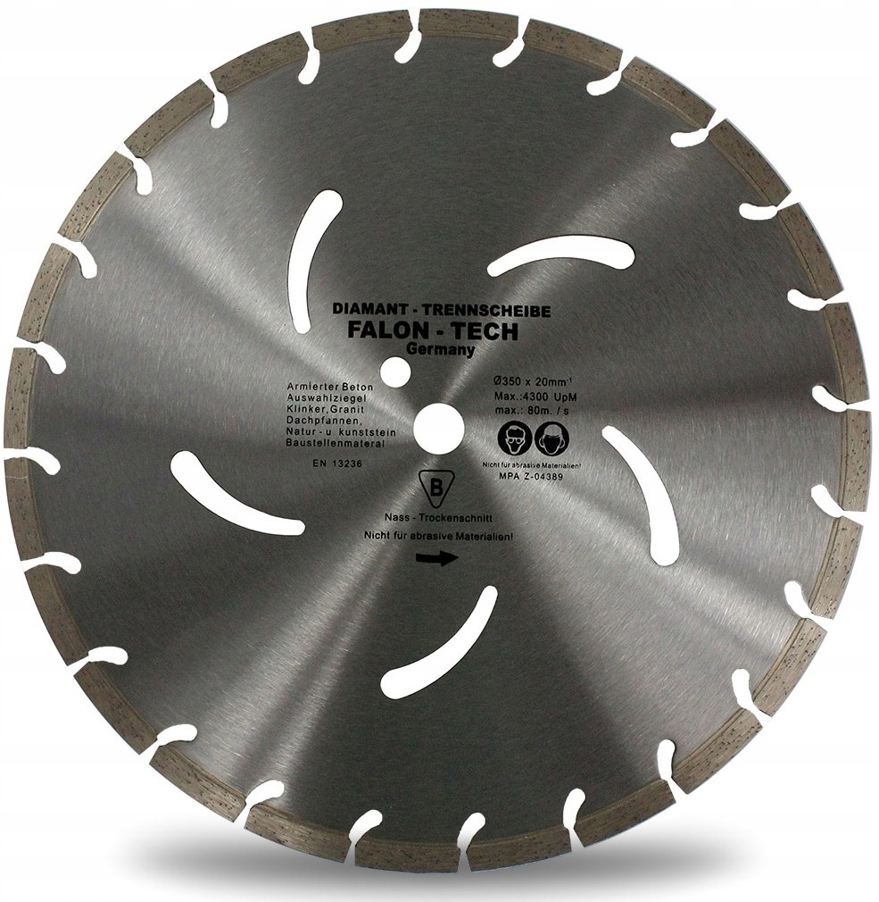 Tarcza Diamentowa Beton 350x20 Falontech Segment
