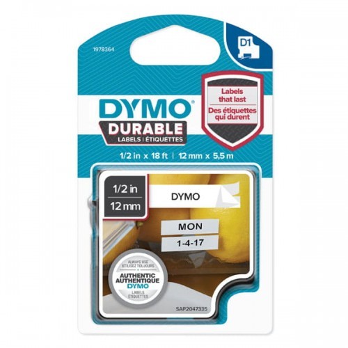 Dymo TAŚMA D1 DURABLE WINYL 12MMx5,5M 1/2