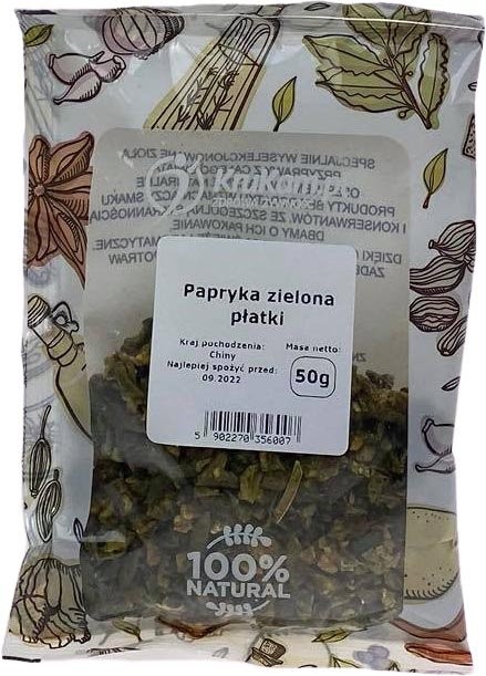 KruKam Papryka zielona płatki 50g