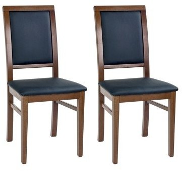 Lectus Komplet krzeseł Turyn, czarny, 2 szt.