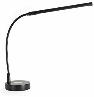 Gewa Pianolampe PL-39 schwarz matt 5W LED mit Dimmfunktion, Aluminium, 12V 2A Netzteil inklusive 140100
