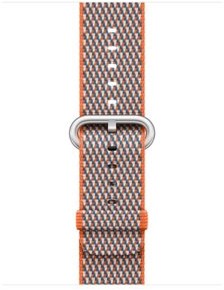 Apple Apple 38mm Spicy Orange Check Woven Nylon (MQVE2ZM/A)