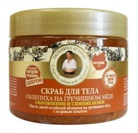 Pierwoje Reszenie Receptury Babuszki Receptury Babuszki Odżywczy peeling do ciała na bazie miodu gryczanego i rokitnika 300ml 51632-uniw