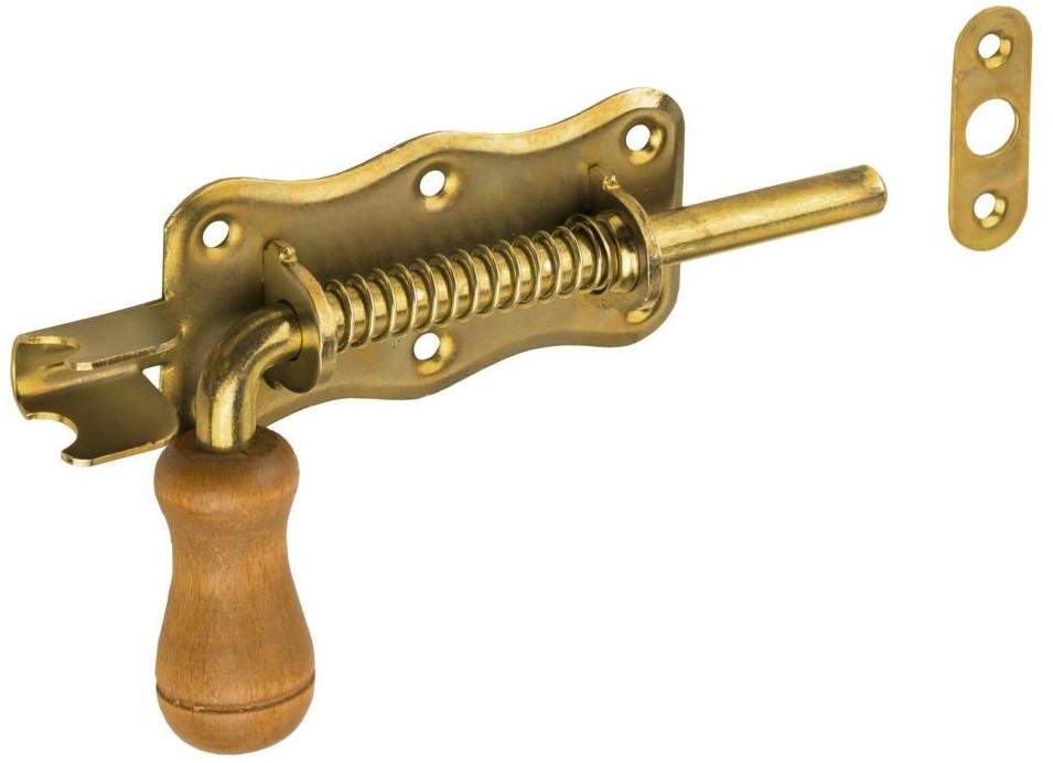 Domax Zamknięcie / Zasuwka WSP 150X50MM ocynkowana z drewnianą rączką
