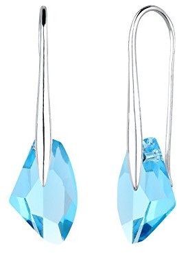 Swarovski Kolczyki damskie kryształ Elli srebro wysokiej próby 925 z kryształkami Swarovskiego w szlifie krople Niebieski 0309162614 0309162614