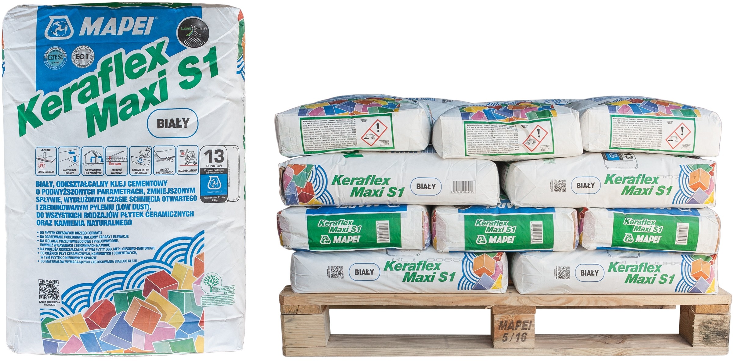 Mapei Klej Keraflex Maxi S1 biały-23kg x 20 worków