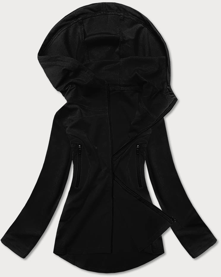 J.STYLE BLUZA Z ASYMETRYCZNYM DOŁEM CZARNA (HD153-01) - J.STYLE