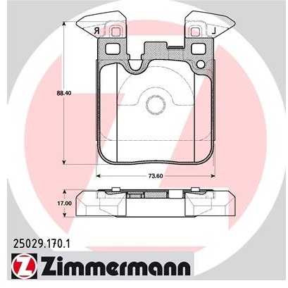 ZIMMERMANN Klocki hamulcowe - komplet 25029.170.1