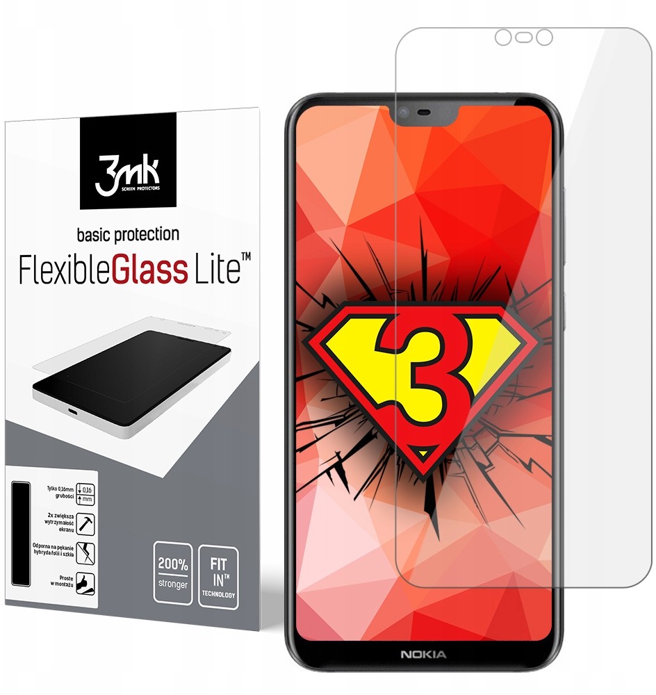 3MK Szkło+Folia Markowa Hybryda od Nokia X6 2018