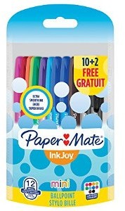 Paper Mate Długopis 12 kolorów InkJoy Mini Pbh