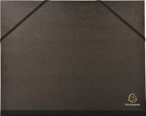 Exacompta znak 547100e Binder, z gumowym ściągaczem formacie DIN A4 nietypowo dużą szerokością siły, 26 x 33 cm, czarny 547100E