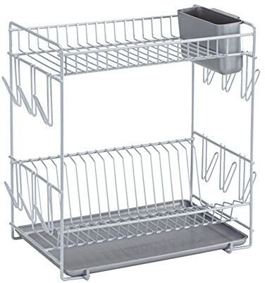 Sauvic Stojak na parasole, z powłoką z tworzywa sztucznego do naczyń sauvic 89010 Szary, rozmiar 43 X 25 X 41,5 cm. 89010