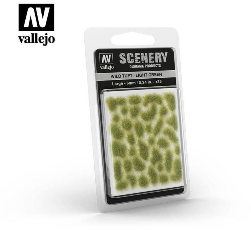 Vallejo Kępki samoprzylepne jasno zielone - Wild Tuft Light Green 6mm / 35 szt. Vallejo SC417