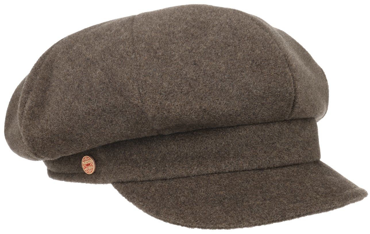 Women s Newsboy Cap by Mayser, brązowy, L (59-60 cm)