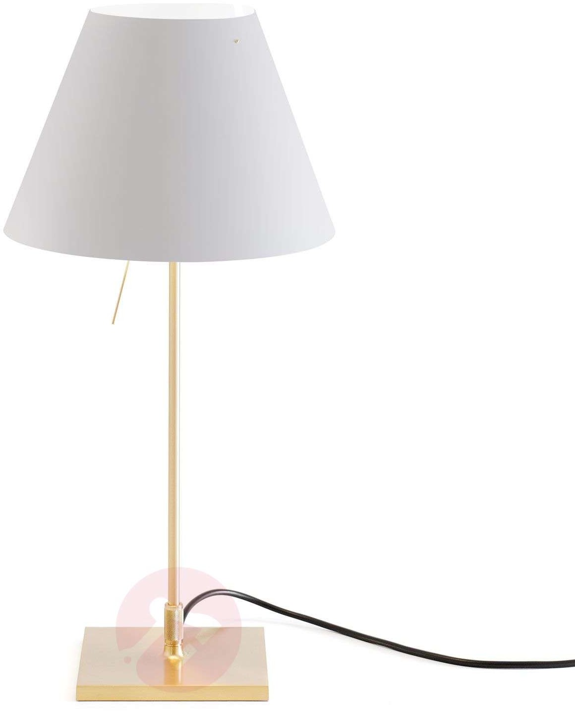 Luceplan Costanzina lampa stołowa mosiądz biały