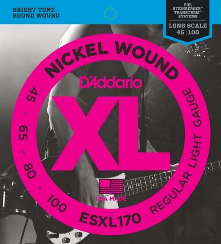 D'Addario ESXL170 gitara basowa komplet strun Double ball End 0,11 cm  0,25 cm (.045  .100 cala) ESXL170