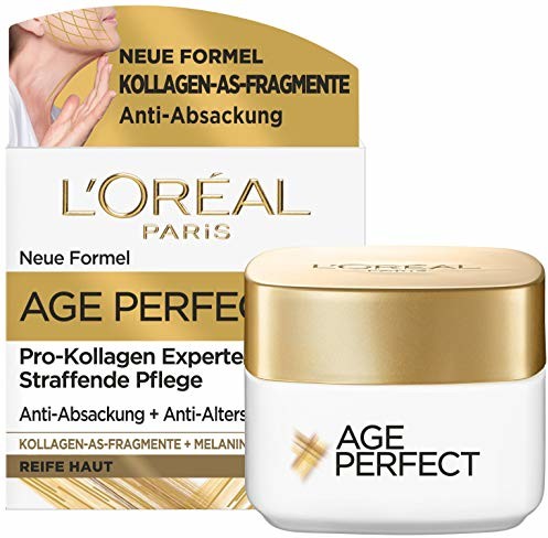 L'Oréal Paris Krem ujędrniający na dzień do skóry dojrzałej, przeciw starzeniu się skóry, do skóry dojrzałej, z fragmentami kolagenowymi AS, ekspertem Age Perfect Pro, 50 ml
