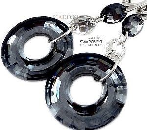 Swarovski Arande piękne kolczyki SILVER NIGHT RING 2157451496