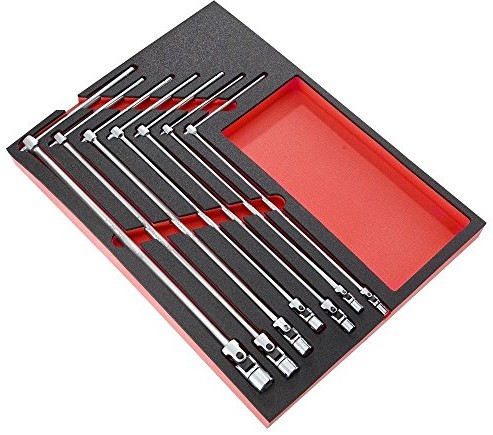 Facom moduł z 7 klucz nasadowy z uchwytem typu T, wkładka z pianki, 1 sztuki, modm.99b MODM.99B