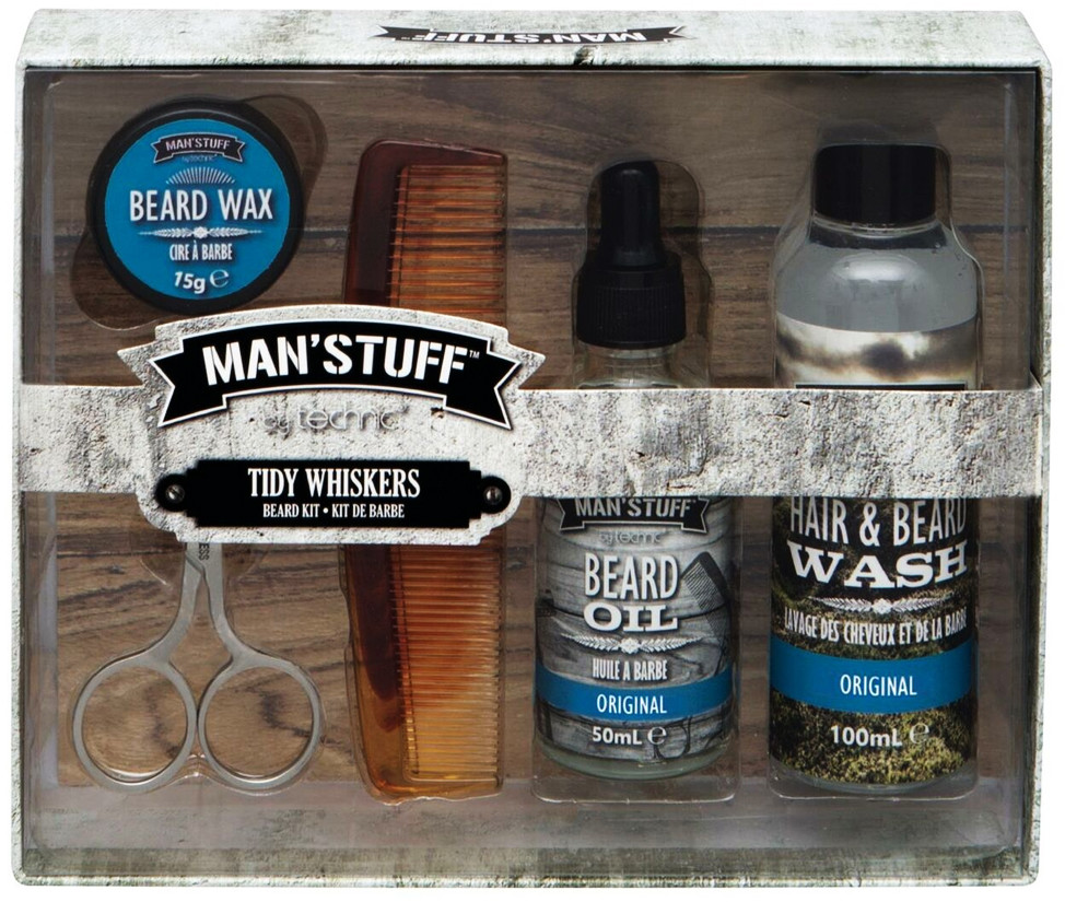 Technic Technic Man'Stuff Tidy Whiskers Original Zestaw Do Pielęgnacji Brody Dla Mężczyzn W Ozdobnym Opakowaniu