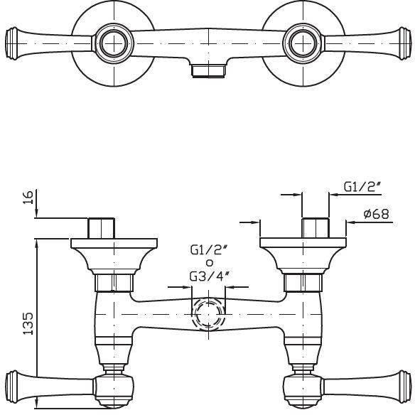 Zucchetti Agora Classic chrom ZAL055