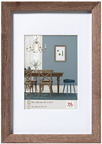 Walther wzornictwo fiorito drewniana rama 60 x 80 cm ramka na zdjęcia, drewno, orzech, 60 x 80 cm EF080N