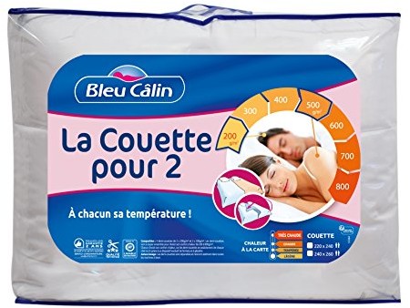 Bleu Calin Bleu câlin modułowe kołdry dla pary, 220 x 240 cm, biały, k2p46 K2P46S220