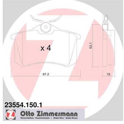 ZIMMERMANN Klocki hamulcowe - komplet 23554.150.1