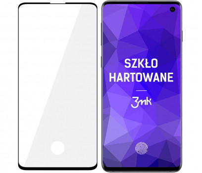 3MK Szkło ochronne HardGlass Max Galaxy S10 z sensorem, czarne 5903108081368