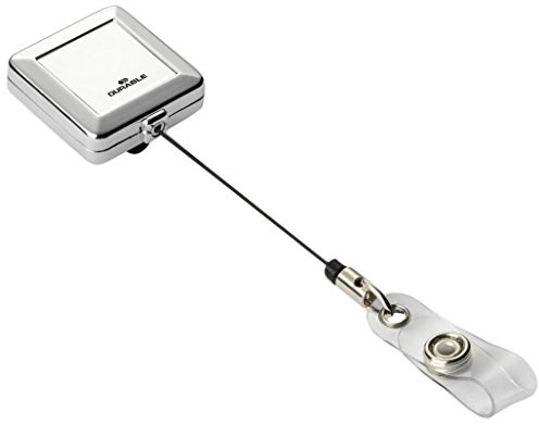 Durable JoJo Chrome Quadro 832823 zawieszka na identyfikator, srebrny metalik 10 szt. 832523