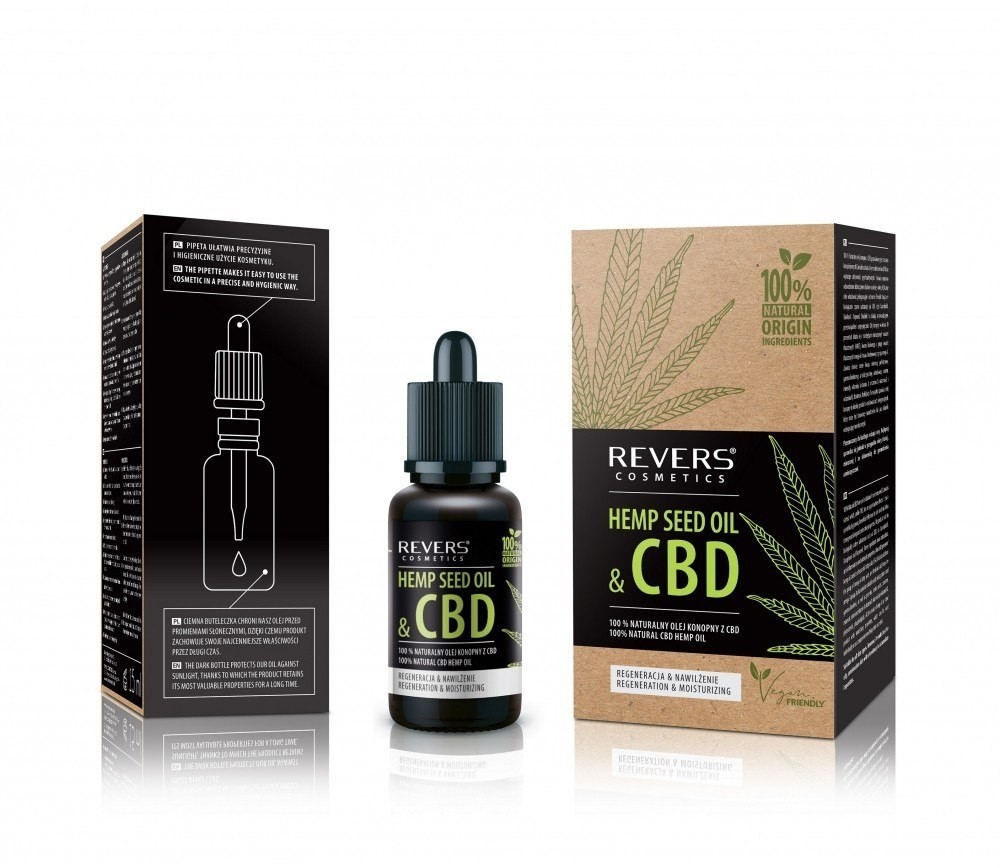 Revers REVERS Hemp Seed Oil&CBD Naturalny Olej konopny z CBD 100% 15ml 130289