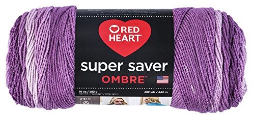 Coats & Clark Red Heart Super Saver Ombre Yarn-PURPLE E305.3968